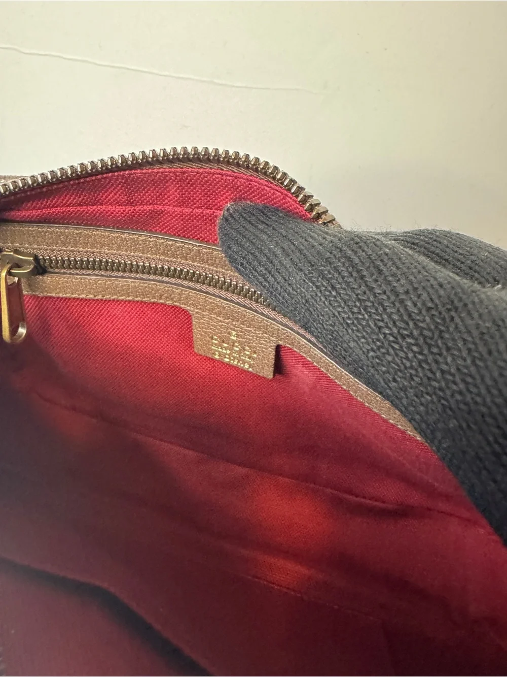 Gucci Brown Donald Duck Print Belt Bag with Blue Accents